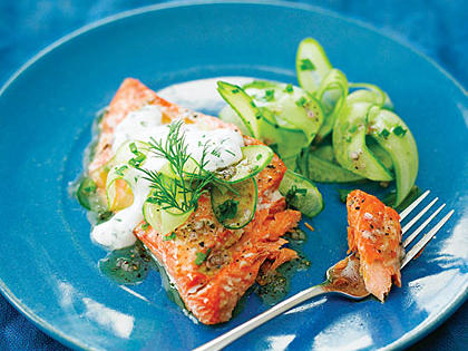 Grilled Salmon with Cucumber Salad Recipe – Sunset Magazine