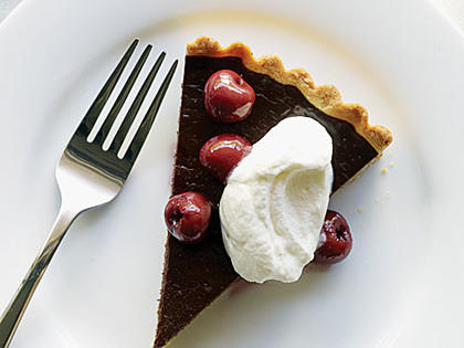 Dark Chocolate Tart, Cherries, &amp; Almond Whipped Cream Recipe – Sunset Magazine