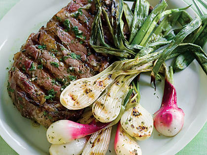Grilled Spring Onions and Rib-Eye Recipe – Sunset Magazine