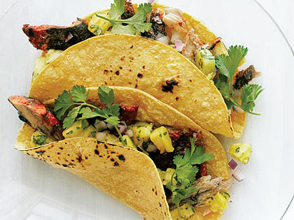 Grilled Sardine Tacos with Achiote, Lime, and Pineapple Salsa Recipe - Sunset Magazine