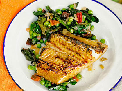 Sake & Birch Syrup-Roasted Sablefish & Fresh Peas & Chard Recipe – Sunset Magazine