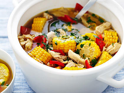 Peruvian-Style Corn, Pepper, and Chicken Soup Recipe – Sunset Magazine