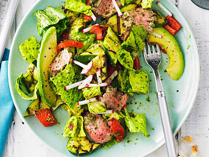 Grilled Steak &amp; Vegetable Salad &amp; Chipotle Chimichurri Dressing Recipe – Sunset Magazine
