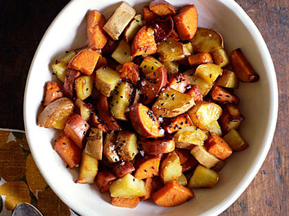 Coconut Pan-Roasted Sweet Potatoes &amp; Sesame Seeds Recipe – Sunset Magazine