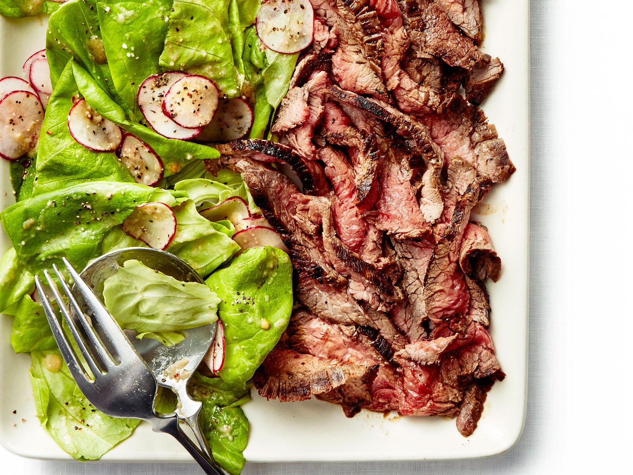 MisoMarinated Flank Steak with Salad Recipe Sunset Magazine