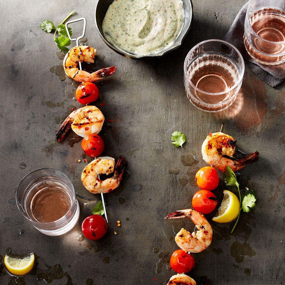 Spicy Shrimp Kebabs with Cilantro-Ginger Aioli Recipe – Sunset Magazine