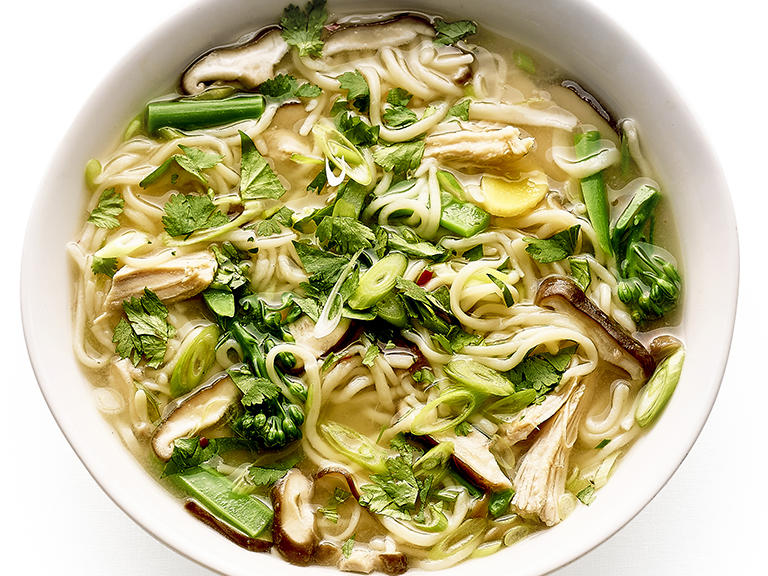 Take-Two Turkey Noodle Soup with Ginger and Chile