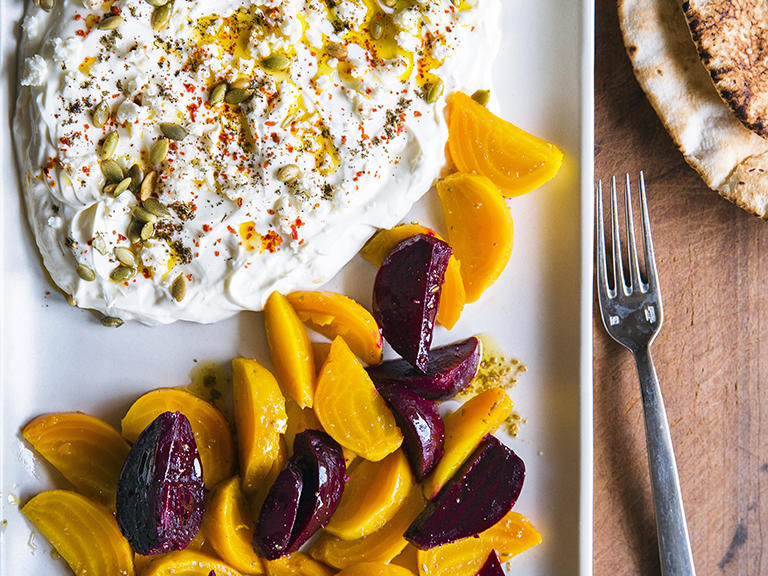 Yogurt Cheese with Roasted Beets and Feta Recipe – Sunset Magazine