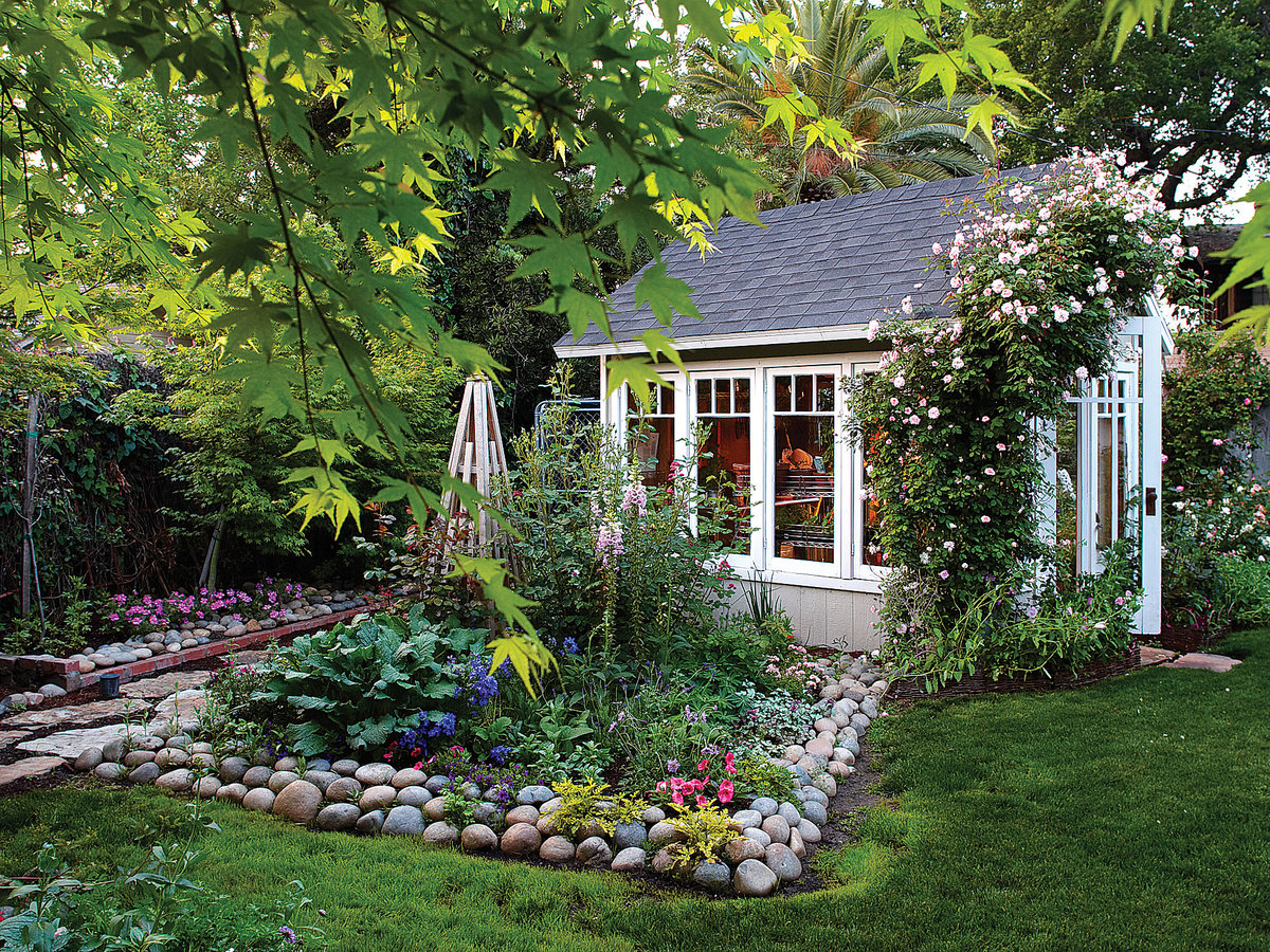 Garden Cottage Greenhouse - Sunset Magazine Garden Cottage Greenhouse - Sunset Magazine on Cottage Yard Ideas id=47653