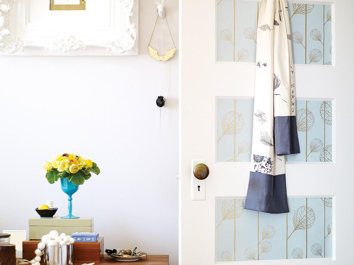 How to Create Wallpapered Door Panels - Sunset Magazine