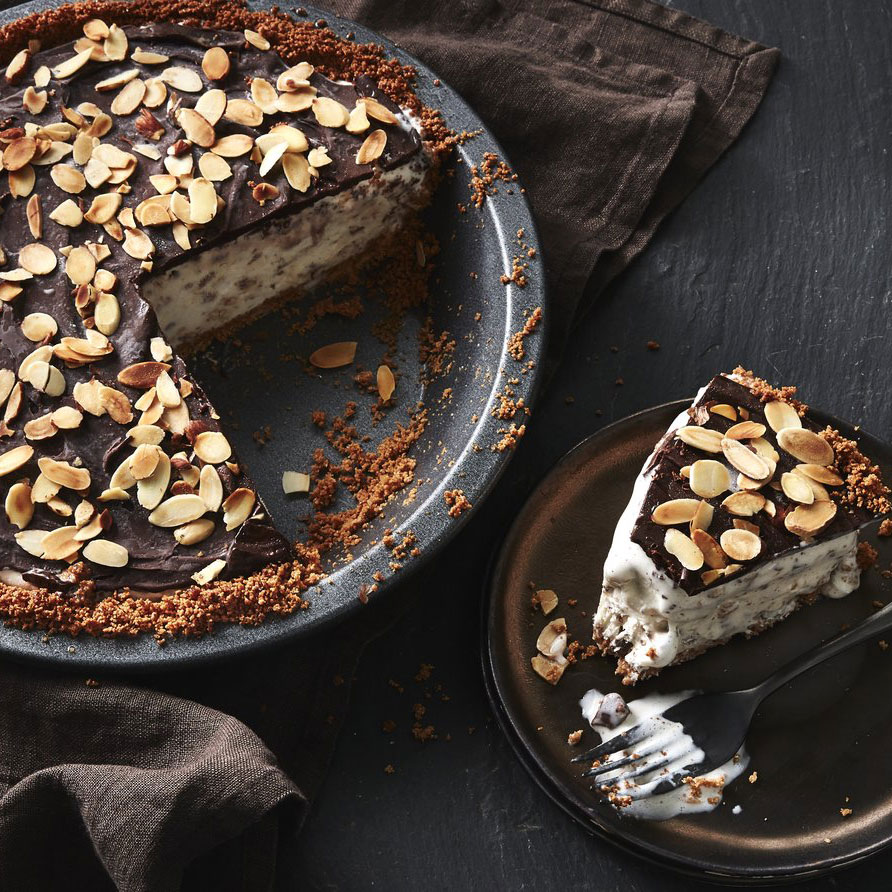 su-Toasted Almond and Chocolate Toffee Ice Cream Pie Image