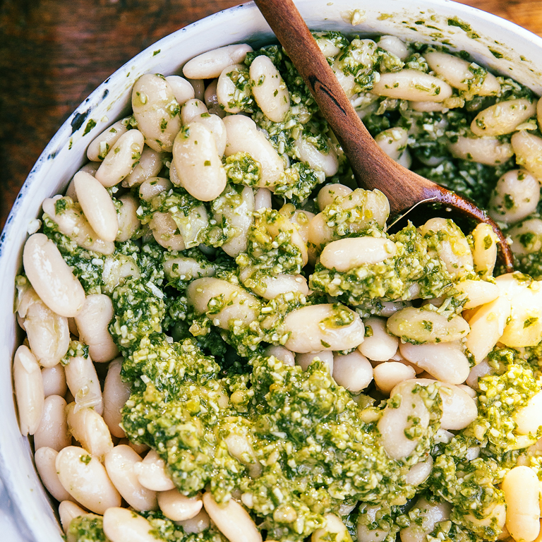 su-White Beans with Sorrel Pesto Image