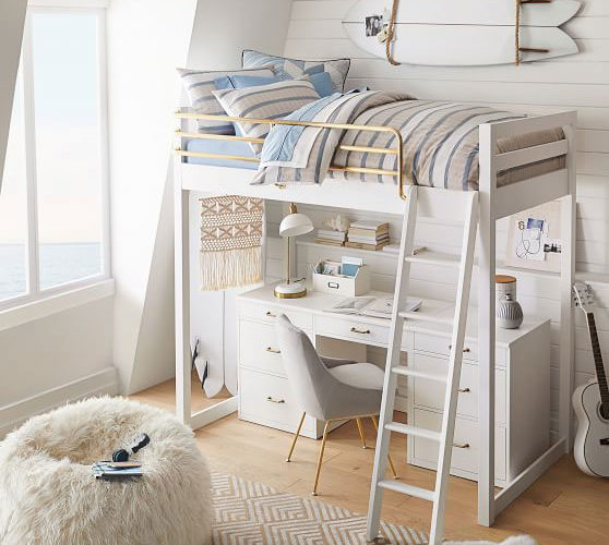 Clever Dorm Room Decor Ideas, Loft Bed Dorm Room Ideas