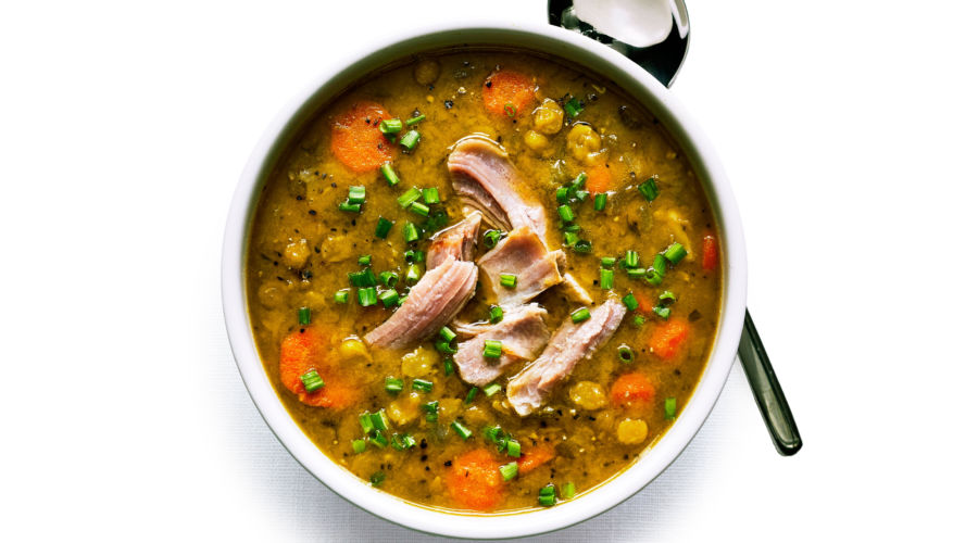 Slow-Cooker Split Pea Soup with Smoked Turkey