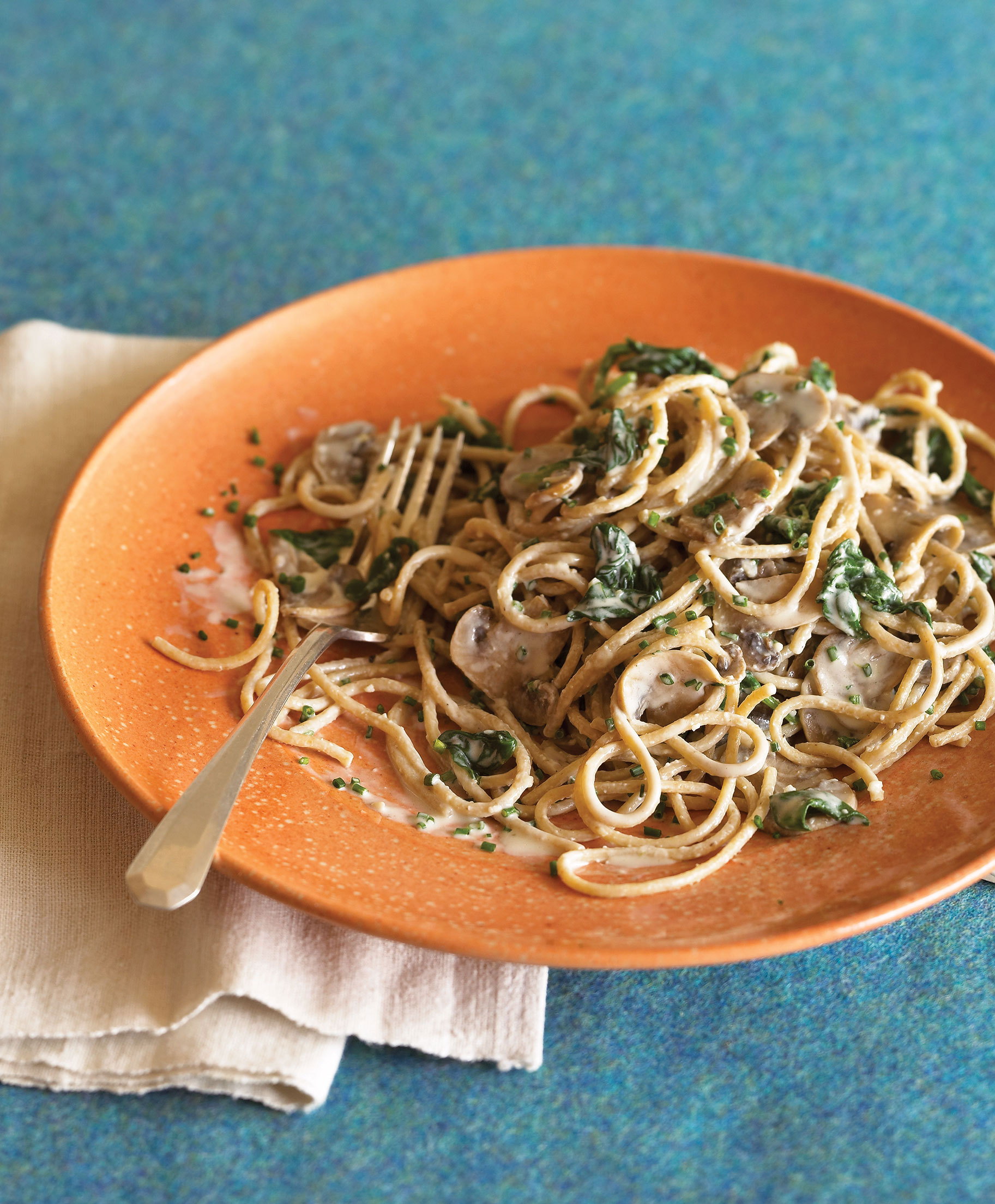spinach-mushroom-pasta