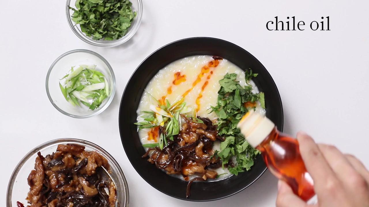 How to Make Pork Congee with Leftover Take-out Rice