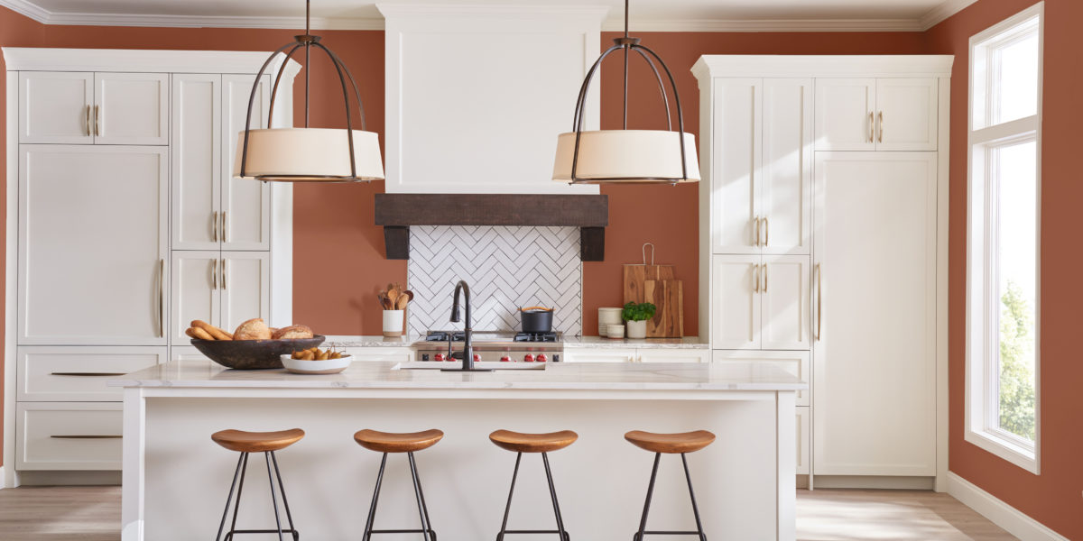 Sherwin-Williams' Cavern Clay Used in a Kitchen