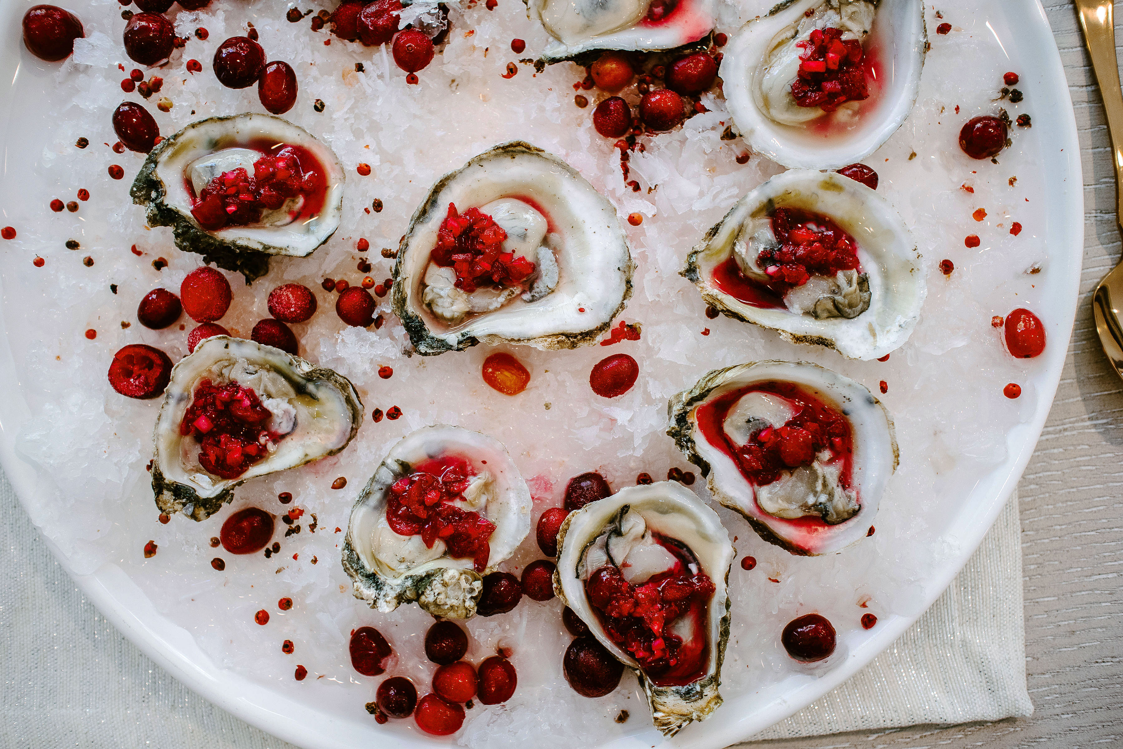 Fresh Oysters with Pickled Cranberry Recipe Sunset Magazine