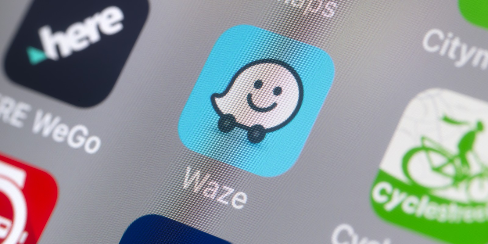 Waze App on Mobile Screen