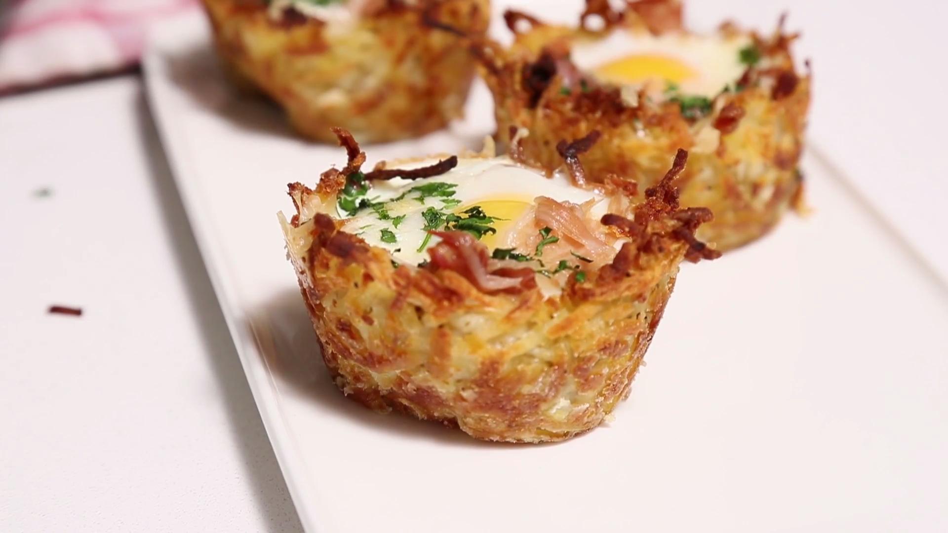 How to Make Hash Brown Egg Nests