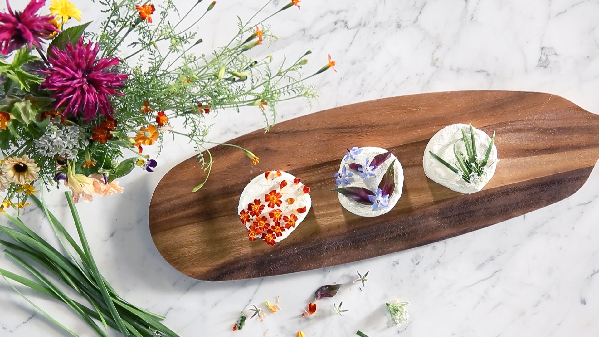 Flower-Pressed Cheeses