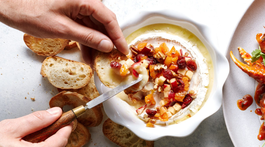 Melted Brie with Winter Fruits