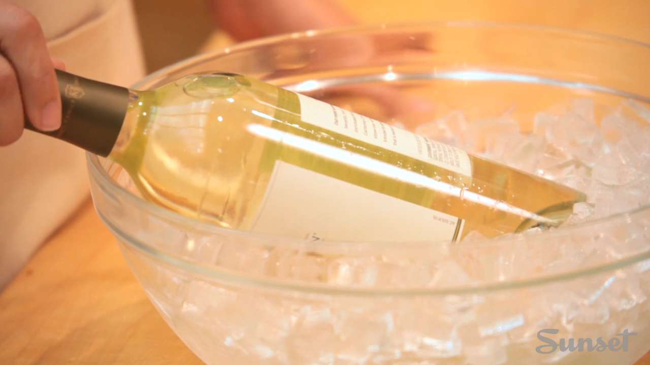 The fastest way to chill white wine