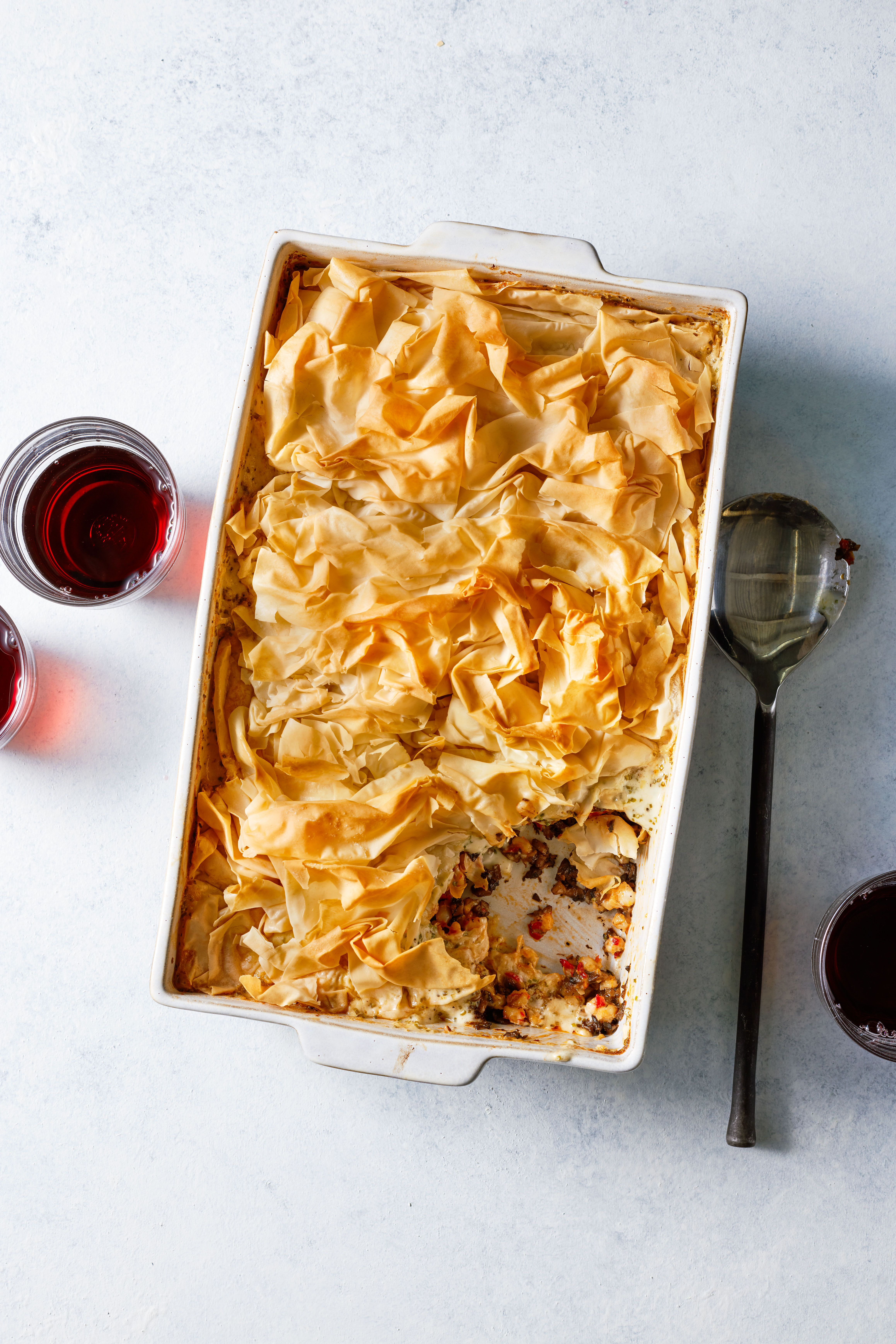 mushroom-and-barley-casserole-with-filo-crust