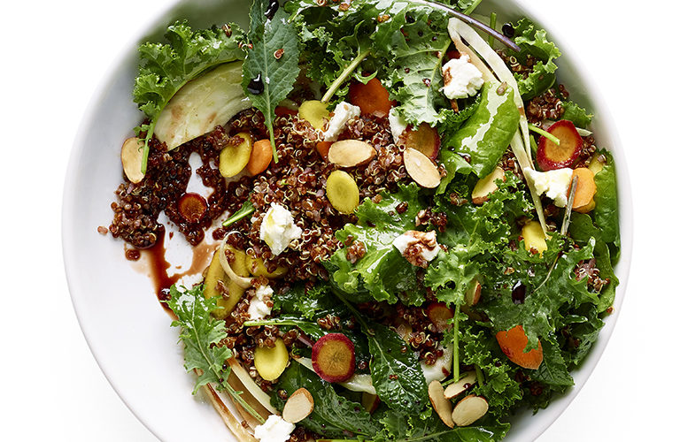 Kale Salad with Red Quinoa, Fennel, and Carrots