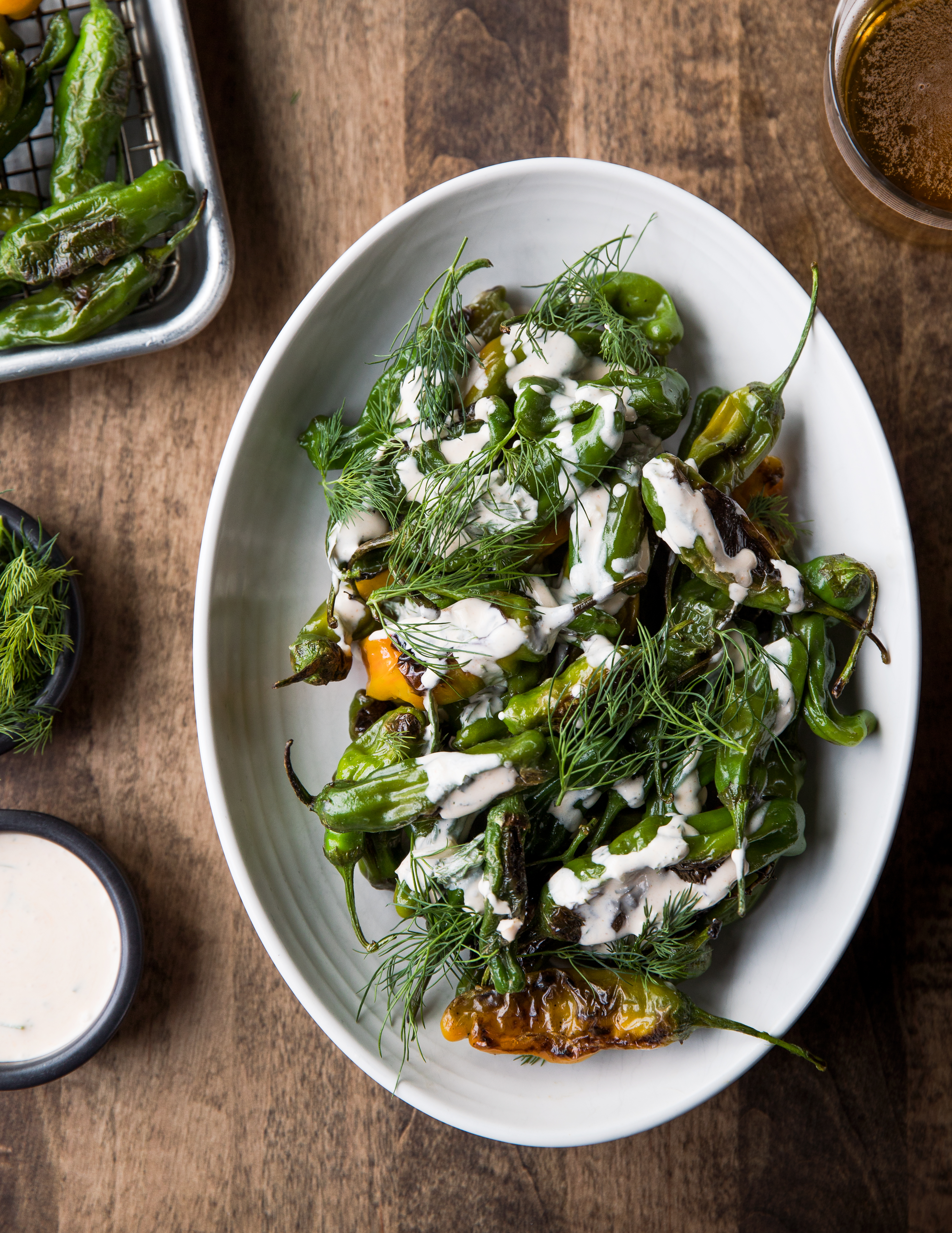 Shishitos with Spicy Ranch