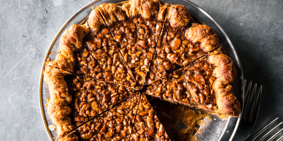 Walnut Bourbon Chocolate Pie